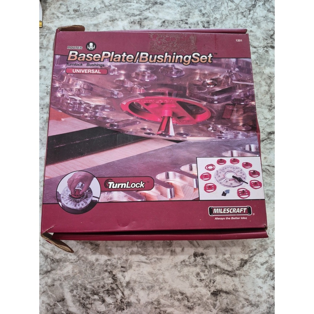 Milescraft 1201 Router Base Plate and Bushing Set for Routers